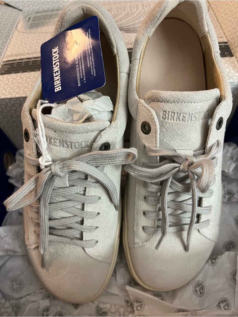 Birkenstock Bend Low Antique White Athletic Shoes Box Label - Picture 5 of 7